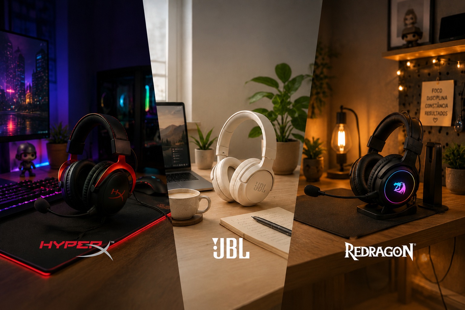 3 headsets, 3 perfis, uma escolha: qual é o seu?