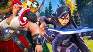 Batalha em Horizon Hunters Gathering