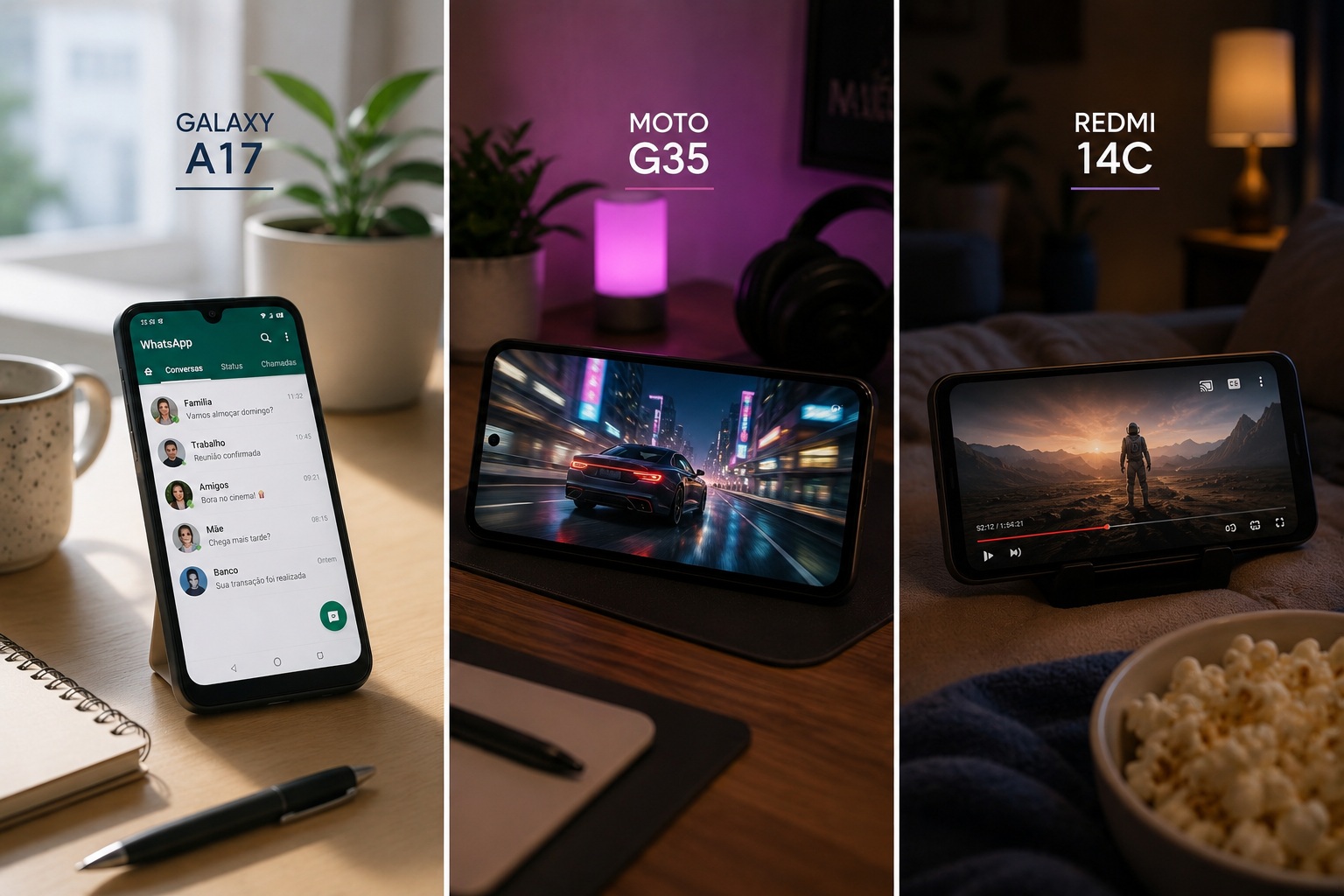 Celular bom não precisa custar caro: 3 opções de entrada que surpreendem