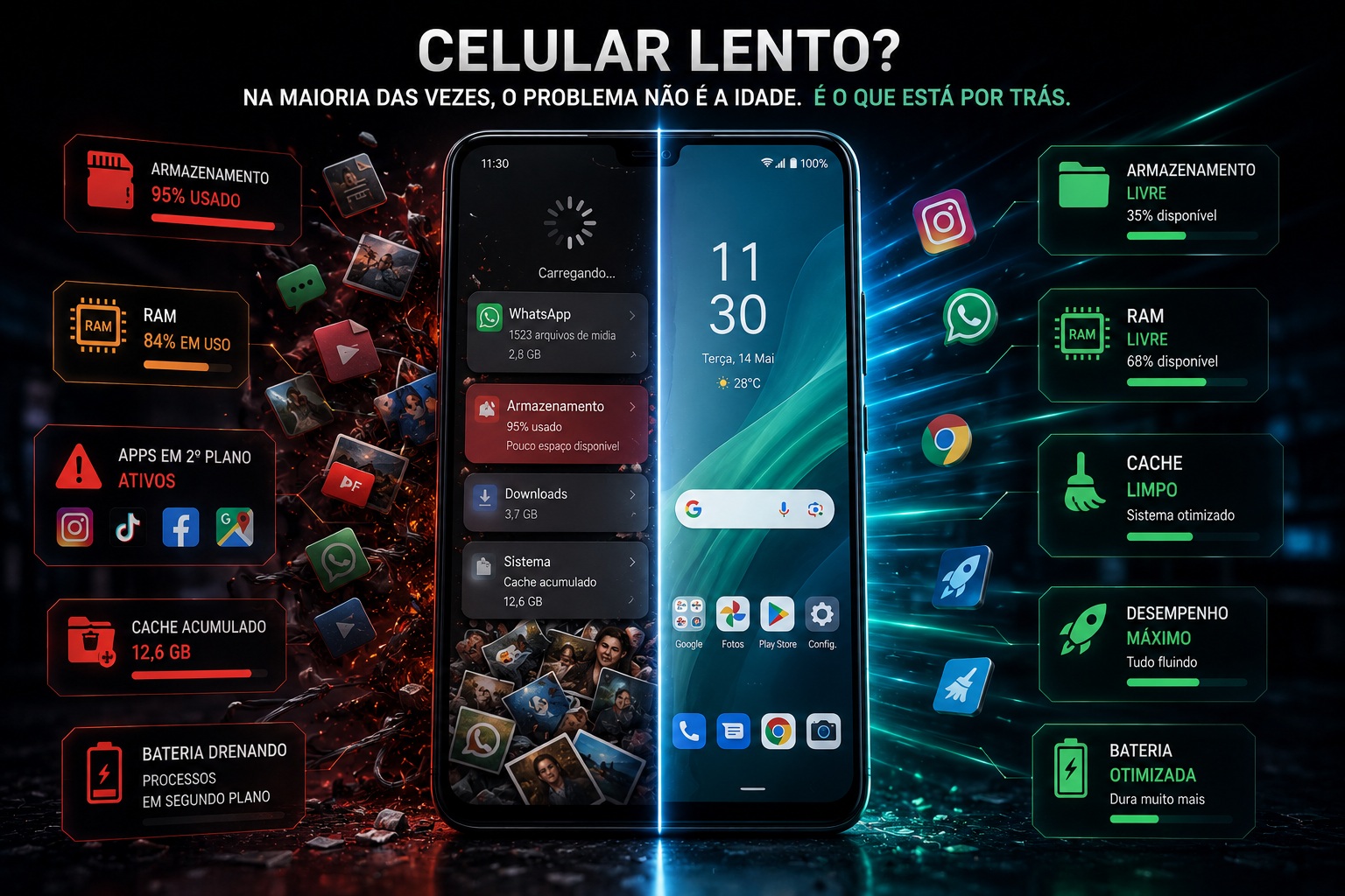 Seu celular não ficou lento por acaso — e nem sempre a culpa é da idade