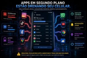celular não ficou lento - segundo plano