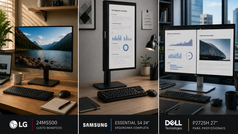 Monitor bom não precisa ser só para jogar — 3 opções que servem para tudo