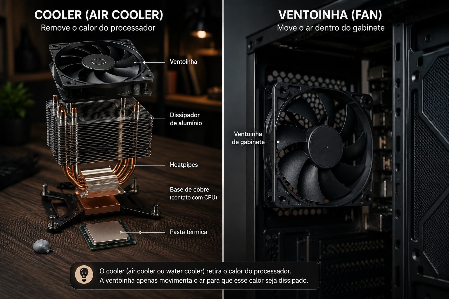 Cooler vs Ventoinha