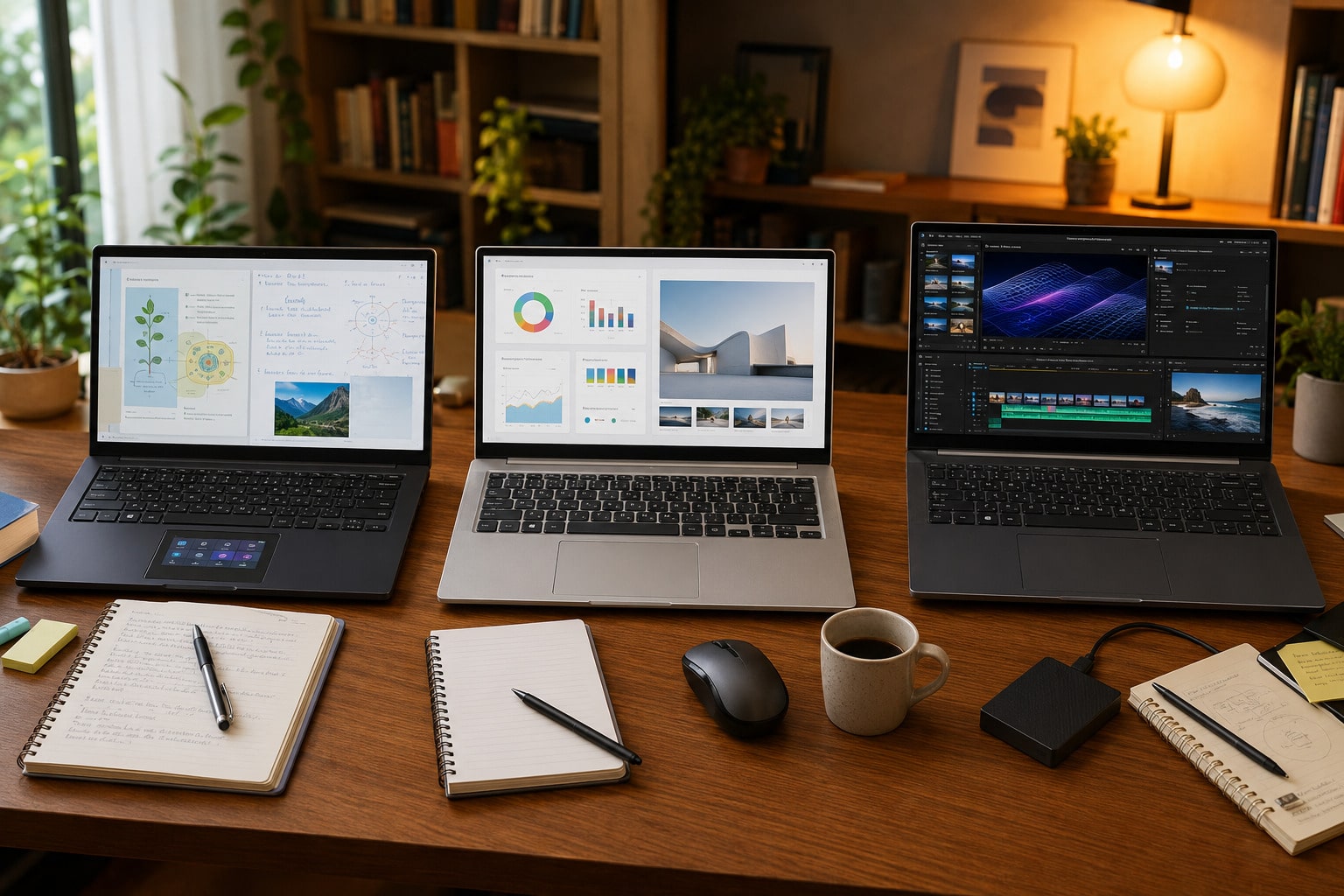 Notebook para estudar e trabalhar: 3 opções equilibradas sem pagar por potência inútil