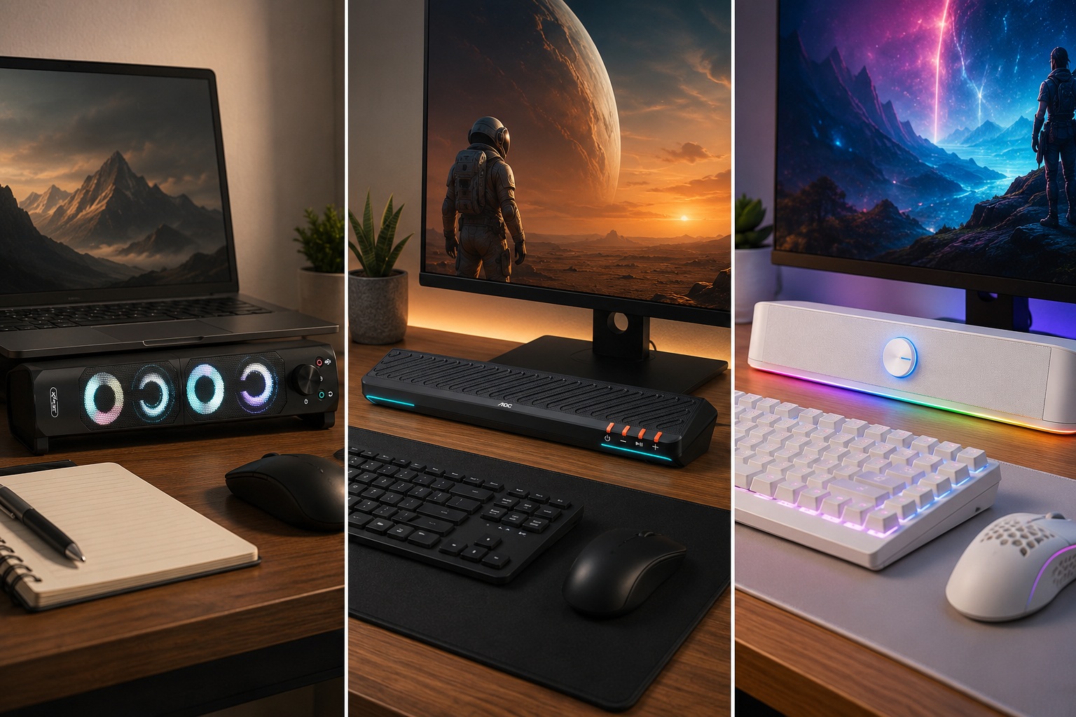 3 soundbars compactas para PC gamer: som melhor sem ocupar a mesa inteira