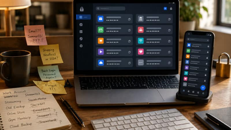 Senhas espalhadas e esquecidas? Como começar a usar um gerenciador sem complicar sua rotina